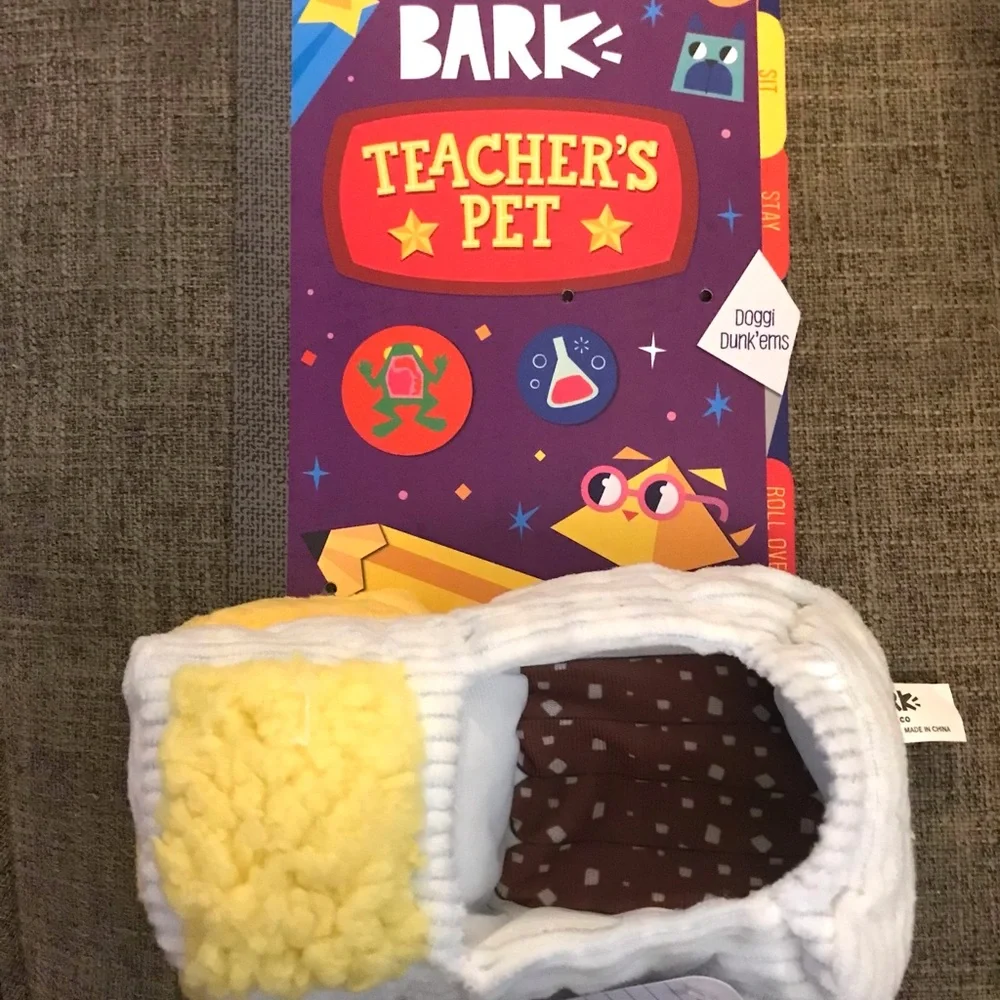 Bark Focal Teachers Pet Doggi Dunk Ems Crinkle Plush Puzzle Dog Replacement Toy